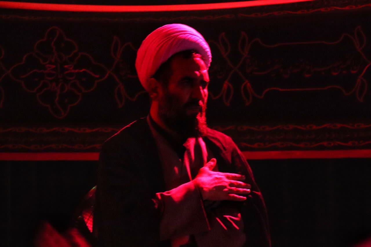گزارش تصویری؛ مراسم عزاداری شب هفتم ماه محرم در مسجد جامع حضرت ولی عصر عج شهر جدید مهستان